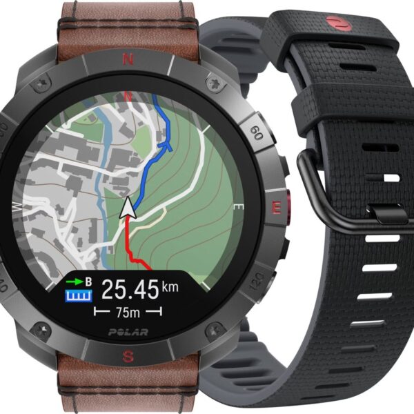 Montre GPS Polar Grit X2 Pro Titane Gris Titan Marron