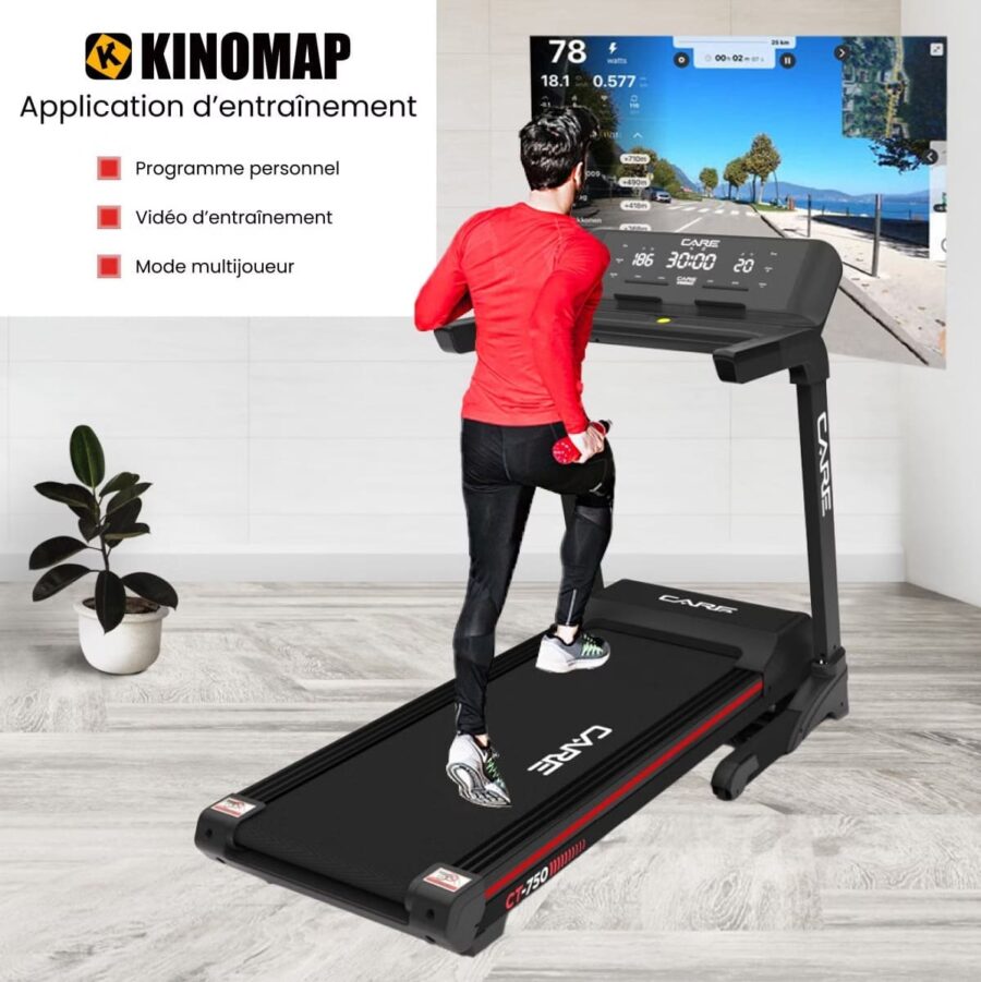 Tapis de course connecté - Care Fitness- CT-750 - KINOMAP