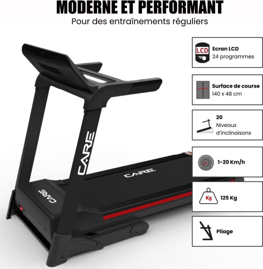 Tapis de course connecté - Care Fitness- CT-750 - KINOMAP