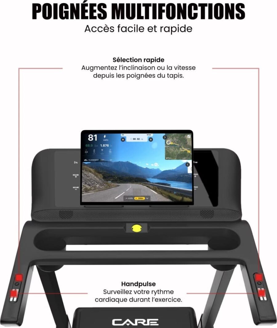 Tapis de course connecté - Care Fitness- CT-750 - KINOMAP