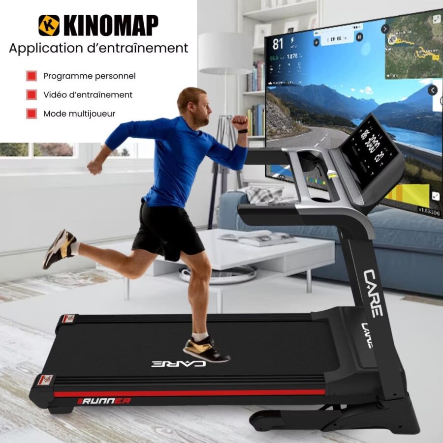 Tapis de course connecté - 20km/h - CARE - RUNNER - KINOMAP