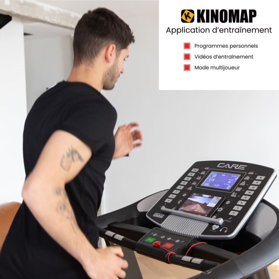 Tapis de course connecté - 22km/h - CARE - FAST RUNNER - KINOMAP