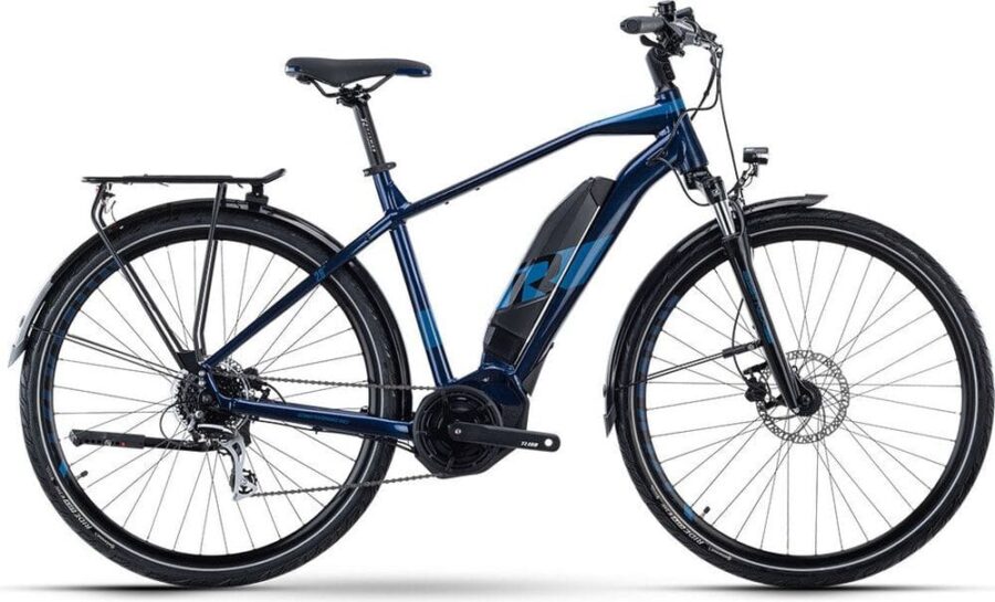 VTC Électrique Raymon TourRay E 2.0 Tektro T350 8V 500 Wh 700 mm Bleu 2023