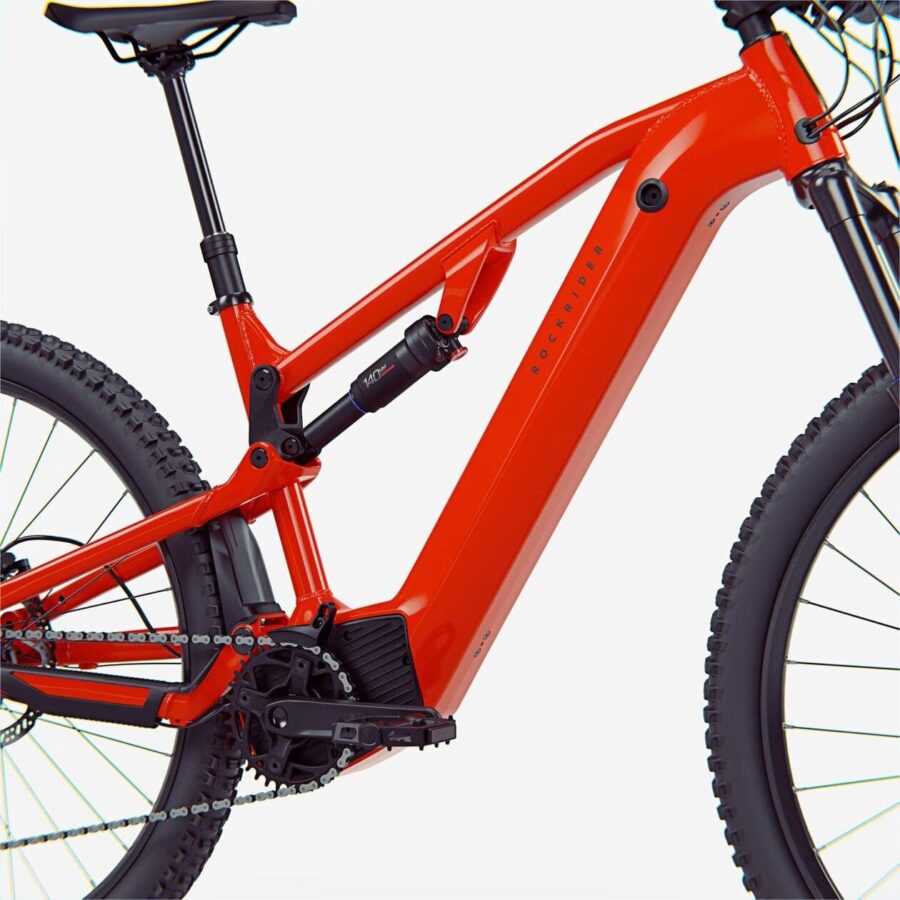VTT Électrique Tout-Suspendu Rockrider E-Expl 520 S Microshift Advent 10V 500Wh 29" Rouge 2024