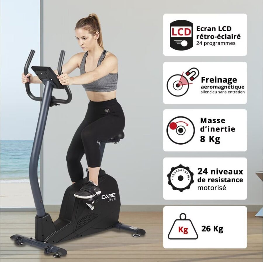 Vélo d'appartement Care Fitness CV-535-2 - motorisé