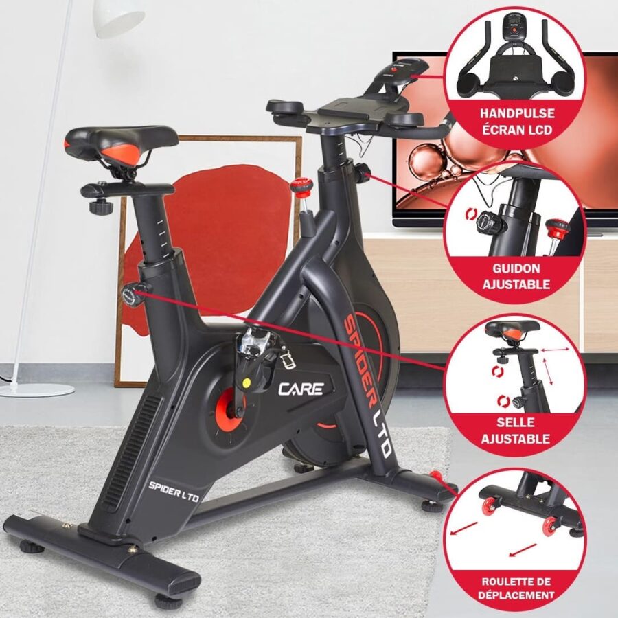 Vélo de biking Care Fitness connecté - Spider LTD