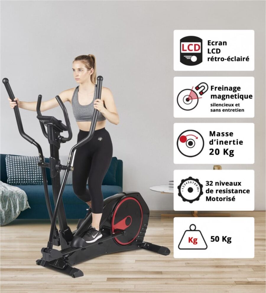 Vélo elliptique Care Fitness connecté - CE-695